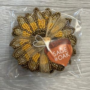 NWT [Set of 4] 4.5” Sunflowers Fall Autumn Coasters